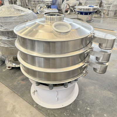 Three-Dimensional Vibration Transmission Vibratory Screening Machine for Convenient Replacement
