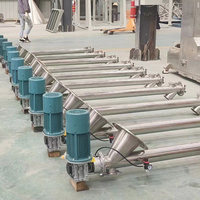 Horizontal And Inclined Material Transportation With Auger Screw Conveyor