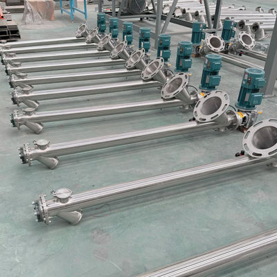Horizontal And Inclined Material Transportation With Auger Screw Conveyor