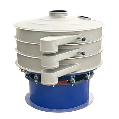 Vibratore per lo screening utilizzando il movimento del materiale con modello a spirale sulla superficie dello schermo per la separazione di materiali fini e grossolani