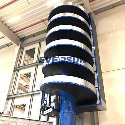 Convogliere a vite a ventola versatile per il sollevamento verticale di polveri granuli e piccoli pezzi con un funzionamento a basso rumore ed energia